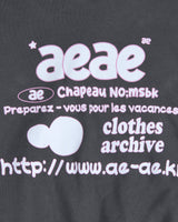 [AEAE ] 23F/W Doodle Web Logo Crop Hoodie-[CHARCOAL] - コクモト KOCUMOTO