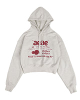 [AEAE ] 23F/W Doodle Web Logo Crop Hoodie-[OATMEAL] - コクモト KOCUMOTO