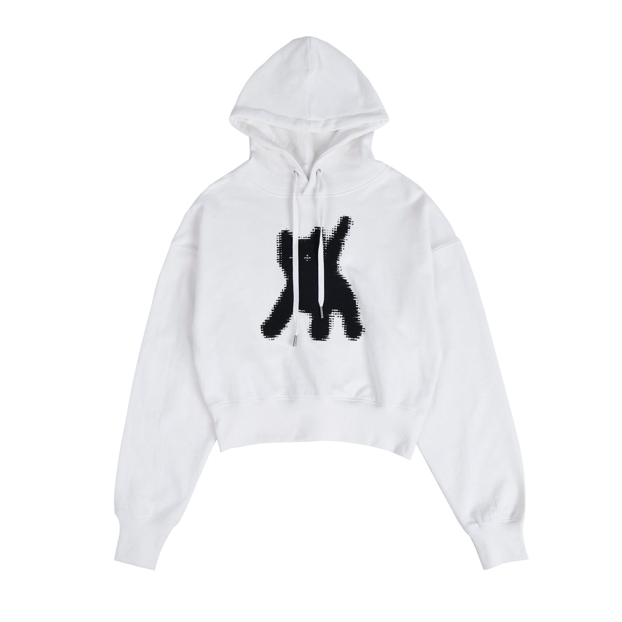 [AEAE ] 23F/W Flashed Cats Eye Crop Hoodie -[WHITE] - コクモト KOCUMOTO