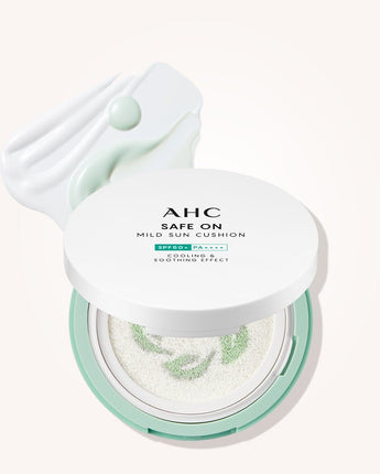 [AHC] SAFE ON MILD SUN CUSHION 25g (cooling&soothing effect) SPF 50+/ PA ++++ / UVケア 日焼け止め 韓国化粧品 - コクモト KOCUMOTO