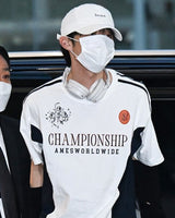 [AMES-WORLDWIDE] 韓国アイドルを着用 23 S/S 韓国人気 CHAMPIONSHIP TEE [3色] 男女共用 ルセラフィム - コクモト KOCUMOTO
