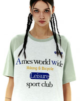 [AMES-WORLDWIDE] 23 S/S 韓国人気 CLASSIC LOGO RAGLAN TEE [2色] 男女共用 韓国人気 韓国ファッション ストリートファッション - コクモト KOCUMOTO