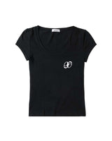 [as on] ROUND DEEP U NECK TEE 4色 新商品 女性服 韓国ファッション 韓国人気 大学生 学生ファッション ストリートファッション 贈り物 - コクモト KOCUMOTO