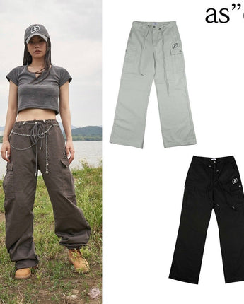 [as on] TAUNTON STRING CARGO PANTS 3色 新商品 男女共用 韓国ファッション 韓国人気 大学生 ストリートファッション 贈り物 - コクモト KOCUMOTO