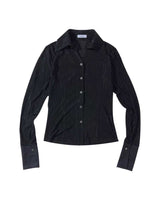 [as on] WAVE PATTERNED SHIRT 新商品 女性服 韓国ファッション 韓国人気 大学生 学生ファッション ストリートファッション 贈り物 - コクモト KOCUMOTO