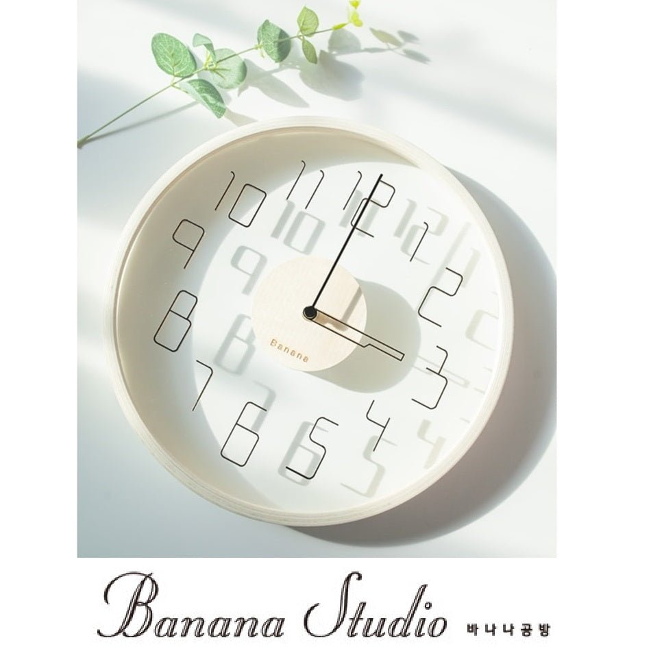 Banana Studio (バナナ 工房) 300 ガラスの木 Pixel 自然 インテリア 無騒音壁時計 贈り物 インテリア時計 ホームデコ リビング時計 安房時計 - コクモト KOCUMOTO