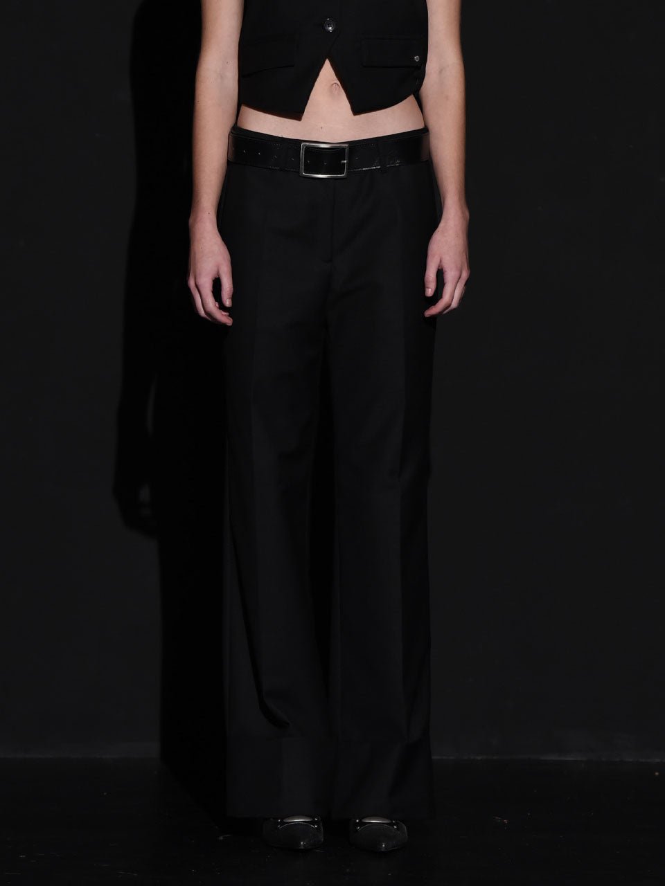 [Bohemian Seoul] 2023F/W FOLDED WIDE SLACKS, BLACK