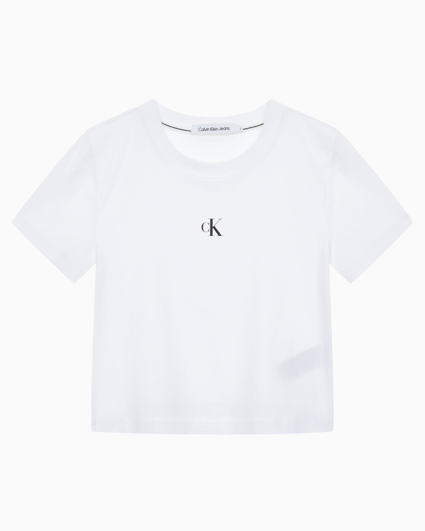 [CALVIN KLEIN] [カズハ着用]スリムフィットベビークロップ半袖Tシャツ