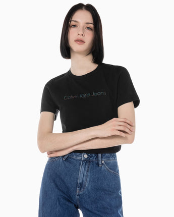 [CALVIN KLEIN]スリムフィットインスティチューショナルロゴ半袖Tシャツ - コクモト KOCUMOTO