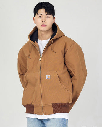 [CARHARTT] Duck Active Jacket (Quilted 裏地) _ BROWN (J140) - コクモト KOCUMOTO