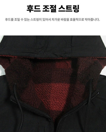 [CARHARTT] Fleece Reversible Jacket _ BLACK/RED (104992) - コクモト KOCUMOTO