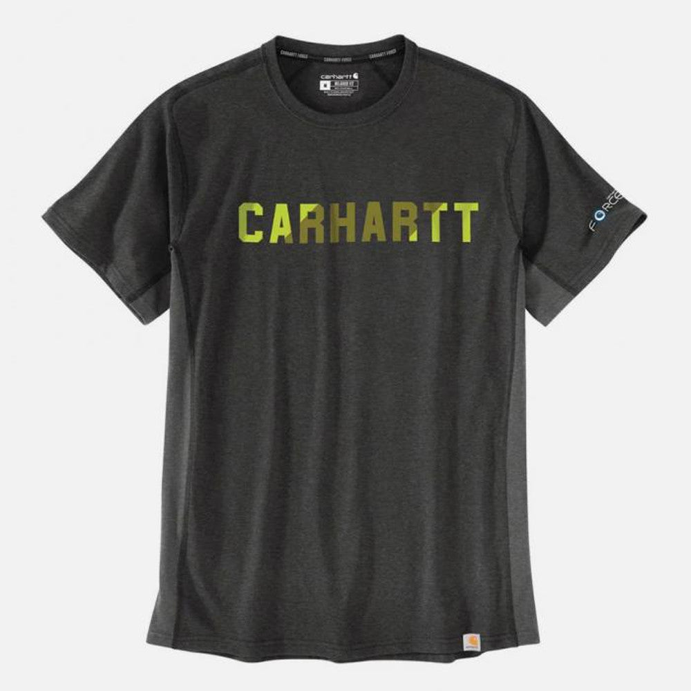 [CARHARTT] ForceFit Block Logo MW Short Sleeve T-Shirt _ CARBON (105203) - コクモト KOCUMOTO