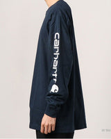 [CARHARTT] LOGO Long Sleeve T-shirt _ NAVY (K231-NVY) - コクモト KOCUMOTO