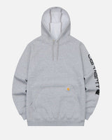 [CARHARTT] Loose Fit Midweight Logo Sleeve Graphic Hood Sweatshirt _ GRAY BLACK (K288-E20) - コクモト KOCUMOTO