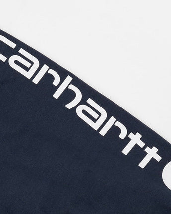 [CARHARTT] Loose Fit Midweight Logo Sleeve Graphic Hood Sweatshirt _ NAVY (K288-472) - コクモト KOCUMOTO