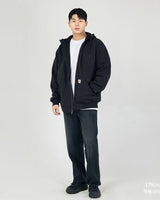 [CARHARTT] Rain Defender Midweight Thermal Full - Zip Hood Sweatshirt _ BLACK (104078-001) - コクモト KOCUMOTO