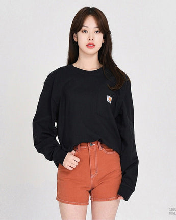 [CARHARTT] Workwear pocket long sleeve t-shirt _ BLACK (K126) - コクモト KOCUMOTO