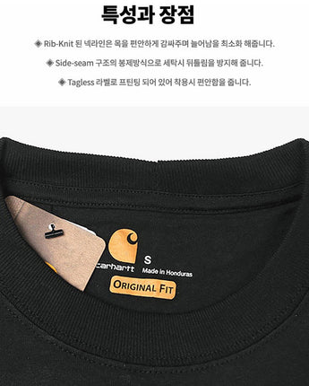 [CARHARTT] Workwear pocket long sleeve t-shirt _ BLACK (K126) - コクモト KOCUMOTO