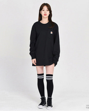 [CARHARTT] Workwear pocket long sleeve t-shirt _ BLACK (K126) - コクモト KOCUMOTO