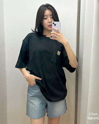 [CARHARTT] Workwear pocket short sleeve t-shirt _ BLACK (K87_A01) - コクモト KOCUMOTO