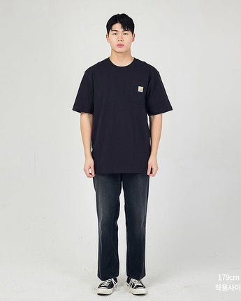 [CARHARTT] Workwear pocket short sleeve t-shirt _ BLACK (K87_A01) - コクモト KOCUMOTO