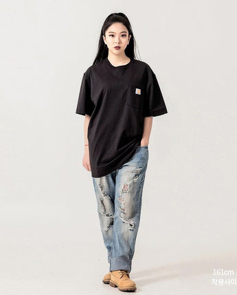 [CARHARTT] Workwear pocket short sleeve t-shirt _ BLACK (K87_A01) - コクモト KOCUMOTO