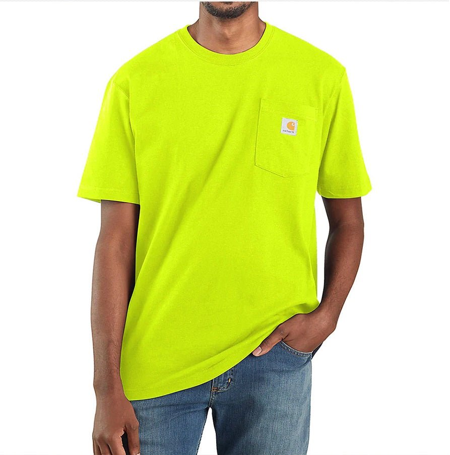 [CARHARTT] Workwear pocket short sleeve t-shirt _ BRIGHT LIME (K87_A15) - コクモト KOCUMOTO