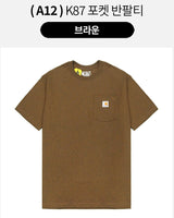 [CARHARTT] Workwear pocket short sleeve t-shirt _ BROWN (K87_A12) - コクモト KOCUMOTO
