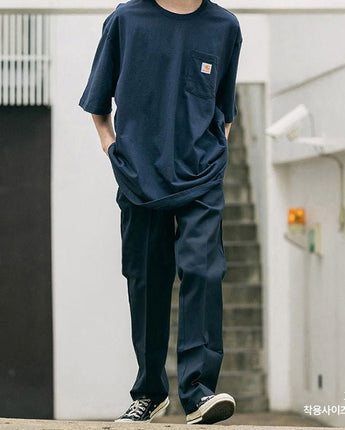 [CARHARTT] Workwear pocket short sleeve t-shirt _ NAVY (K87_A03) - コクモト KOCUMOTO