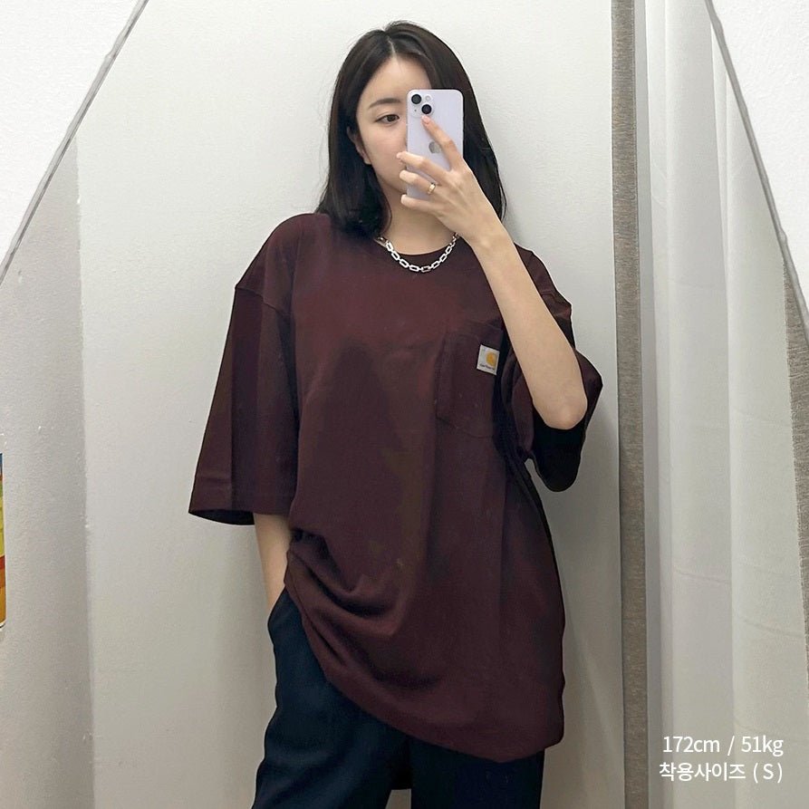 [CARHARTT] Workwear pocket short sleeve t-shirt _ PORT (K87_A09) - コクモト KOCUMOTO