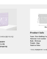 [CARLYN] Pave quilted card wallet [5色] 女性財布 韓国ブランド 韓国人気 韓国ファッション 学生 大学生 贈り物 - コクモト KOCUMOTO