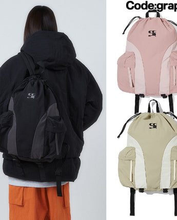 [CODE GRAPHY] WAVE logo Nylon Casual Backpack 3色 新商品 新学期 ストリートファッション - コクモト KOCUMOTO