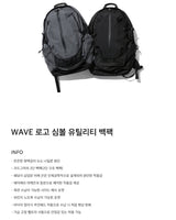 [CODE GRAPHY] WAVE logo symbol utility backpack 2色 新商品 新学期 ストリートファッション - コクモト KOCUMOTO