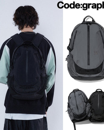 [CODE GRAPHY] WAVE logo symbol utility backpack 2色 新商品 新学期 ストリートファッション - コクモト KOCUMOTO