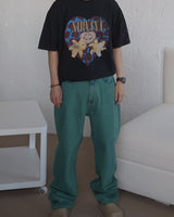 [COLN] 2022 S/S green up dying jeans green - コクモト KOCUMOTO