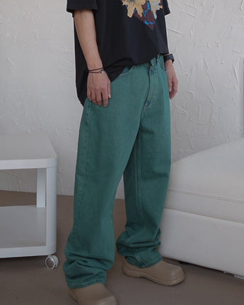 [COLN] 2022 S/S green up dying jeans green - コクモト KOCUMOTO