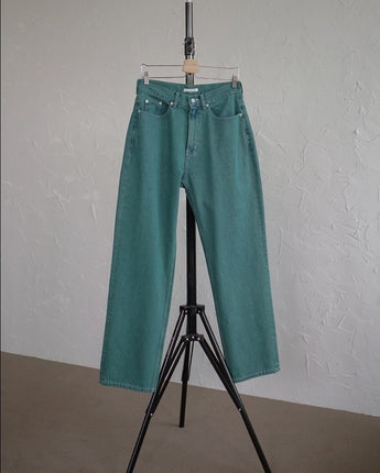 [COLN] 2022 S/S green up dying jeans green - コクモト KOCUMOTO