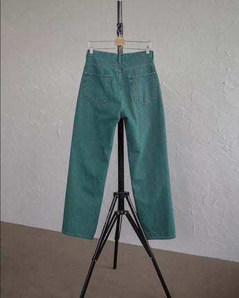 [COLN] 2022 S/S green up dying jeans green - コクモト KOCUMOTO