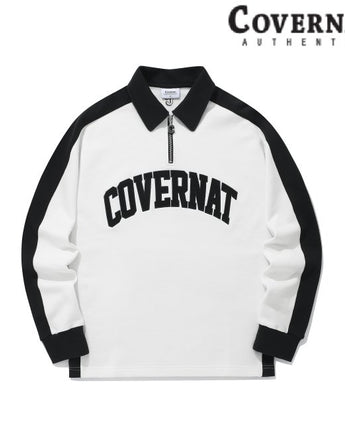 [COVERNAT] Arch logo half zip-up sweatshirt 韓国ファッション カップルアイテム - コクモト KOCUMOTO