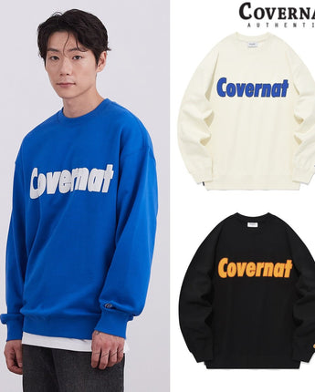 [COVERNAT] COMFORT LOGO SWEATSHIRT 3色 韓国ファッション カップルアイテム - コクモト KOCUMOTO