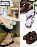 [DAPHNE] Square Toe Platform Slide/flip flops 4色 デイリー 女性の靴 - コクモト KOCUMOTO