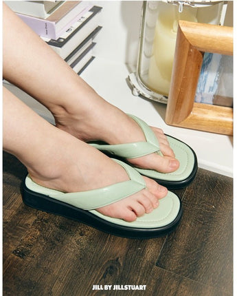 [DAPHNE] Square Toe Platform Slide/flip flops 4色 デイリー 女性の靴 - コクモト KOCUMOTO