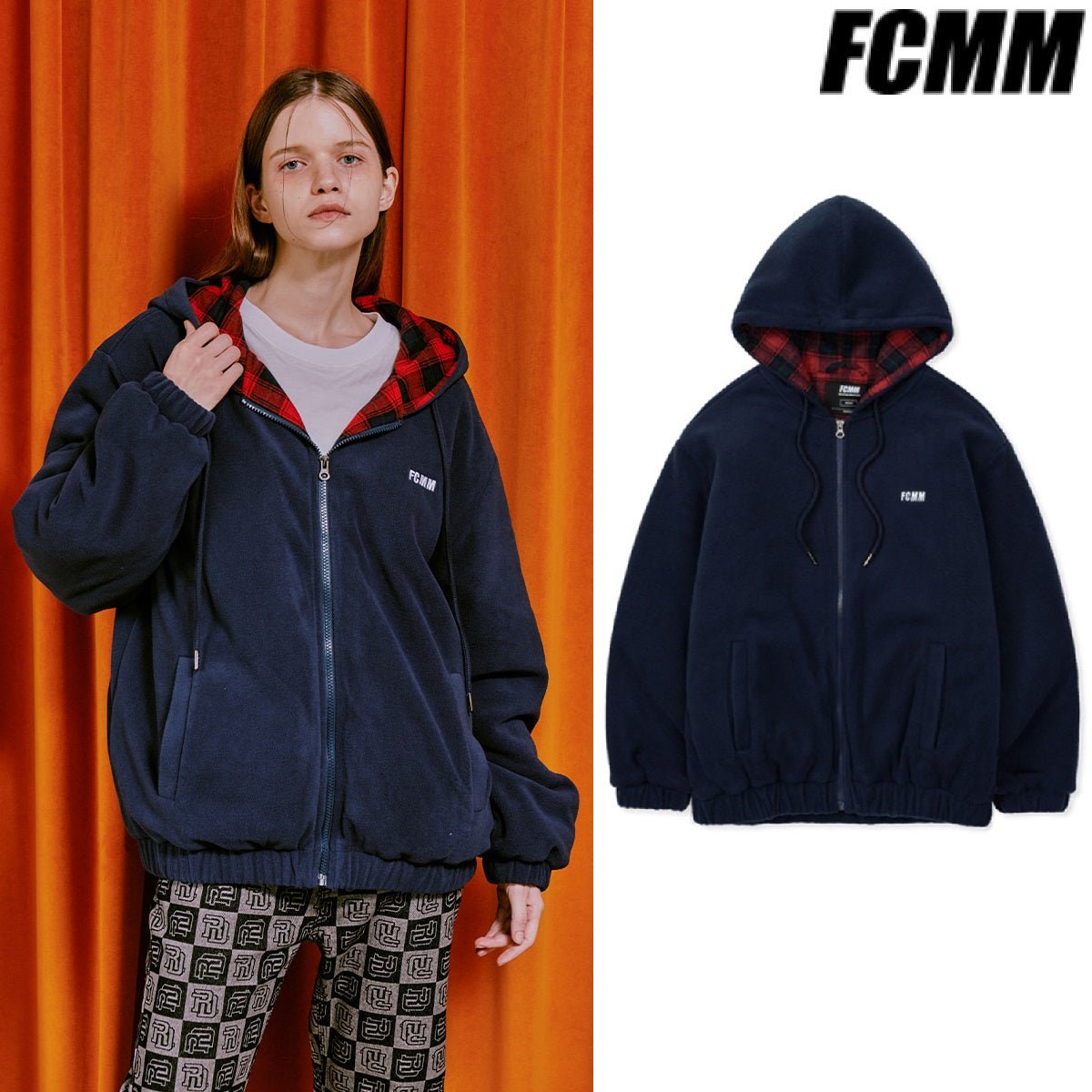 [FCMM] Classic Check Big Logo Fleece Jumper 男女共用 - コクモト KOCUMOTO