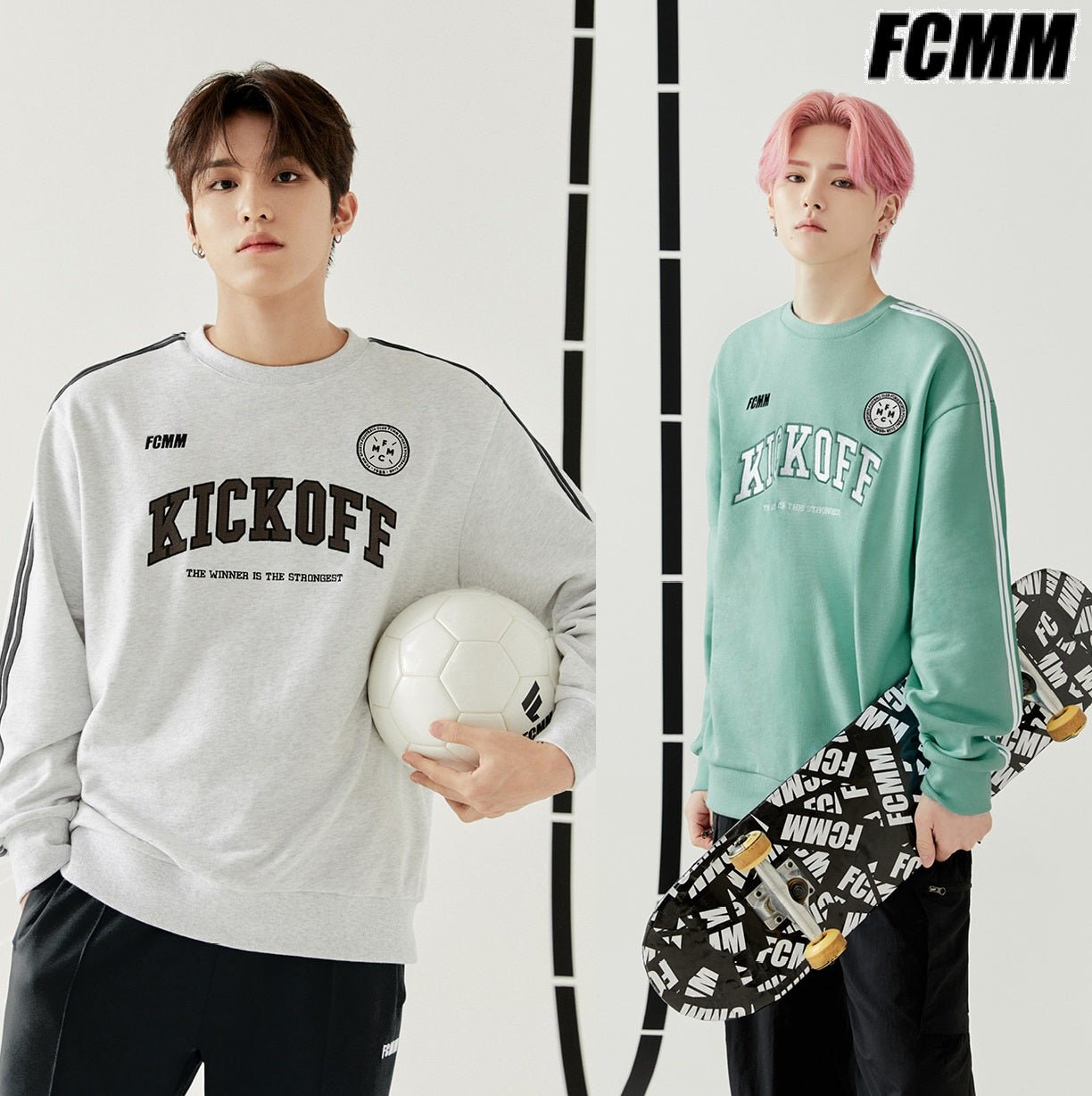 [FCMM x TREASURE] Football Retro Kick Off Sweatshirt 2色 男女共用 - コクモト KOCUMOTO