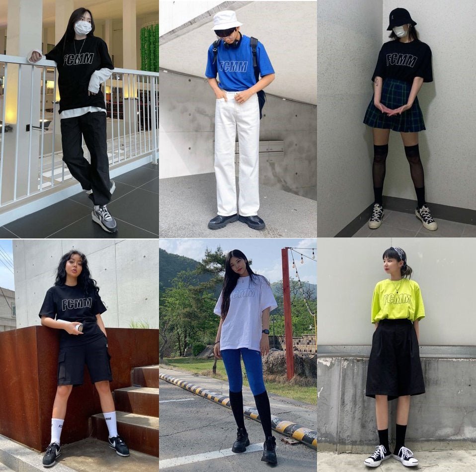 [FCMM]人気韓国ファッションリニアロゴTシャツ - コクモト KOCUMOTO
