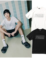 [FCMM]人気韓国ファッションリニアロゴTシャツ - コクモト KOCUMOTO