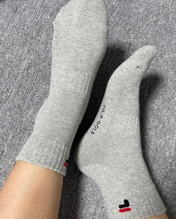 [FILA] Basic Double Cushion socks 3色 [5PACK] ショート 靴下 韓国人気 男女共用 ファッションソックス セット商品 贈り物 学生ソックス ソックスセット ギフトセット - コクモト KOCUMOTO