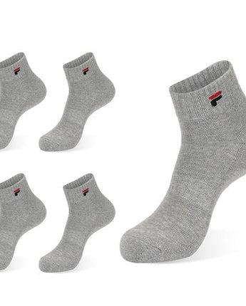 [FILA] Basic Double Cushion socks 3色 [5PACK] ショート 靴下 韓国人気 男女共用 ファッションソックス セット商品 贈り物 学生ソックス ソックスセット ギフトセット - コクモト KOCUMOTO