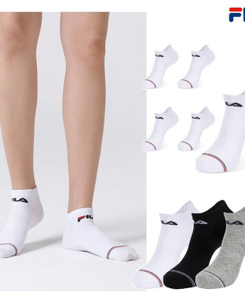 [FILA] Front line sneakers socks 3色 [5PACK] ショート 靴下 韓国人気 男女共用 ファッションソックス セット商品 贈り物 学生ソックス ソックスセット ギフトセット - コクモト KOCUMOTO