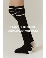 [FILA] Line Double Cushion Over Knee Socks 2色 [3PACK] 韓国人気 男女共用 ファッションソックス セット商品 贈り物 学生ソックス ソックスセット ギフトセット - コクモト KOCUMOTO